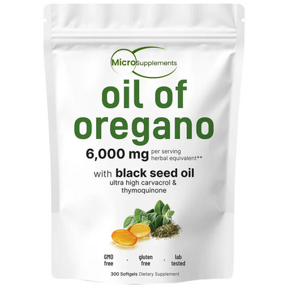 Micro Supplements™ Oregano Oil with Black Seed Oil Softgels